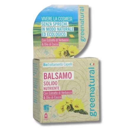 Balsamo Solido Nutriente con estratto di Verbasco e Olio di Cocco 40 gr Greenatural