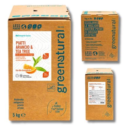 Piatti e Stoviglie Arancio e Tea Tree Ecobio | 5 kg | Greenatural |