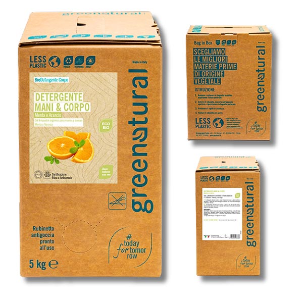 Detergente Mani e Corpo Menta e Arancio Ecobio | 5 kg | Greenatural |