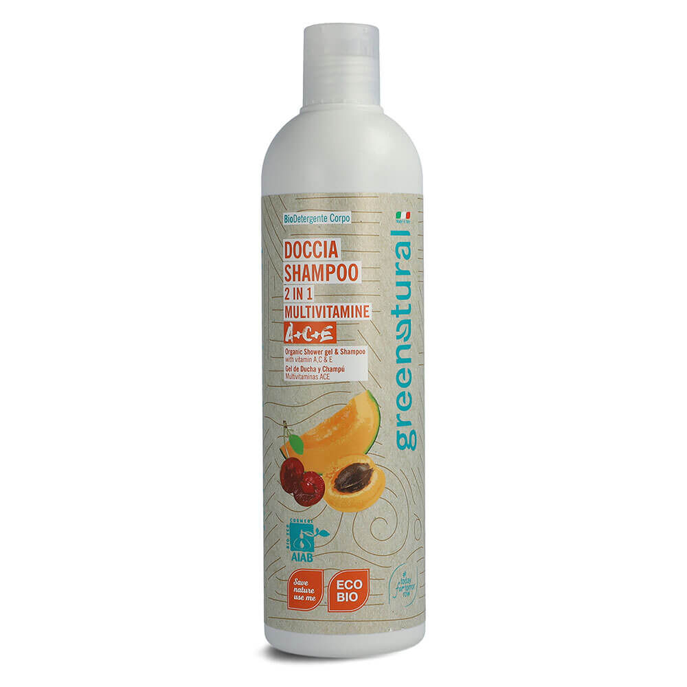 Doccia Shampoo 2 in 1 Energizzante MultiVitamine ACE | 400 ml | Greenatural |