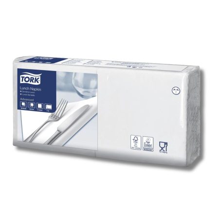 Tovaglioli Lunch Napkin Bianco | 2 veli | 33×33 cm | P 1/8 | 200 pz | Tork |