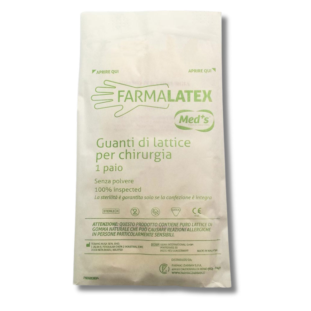 Guanti in Lattice Sterili Farmalatex senza polvere tg. S 1 paio Med's