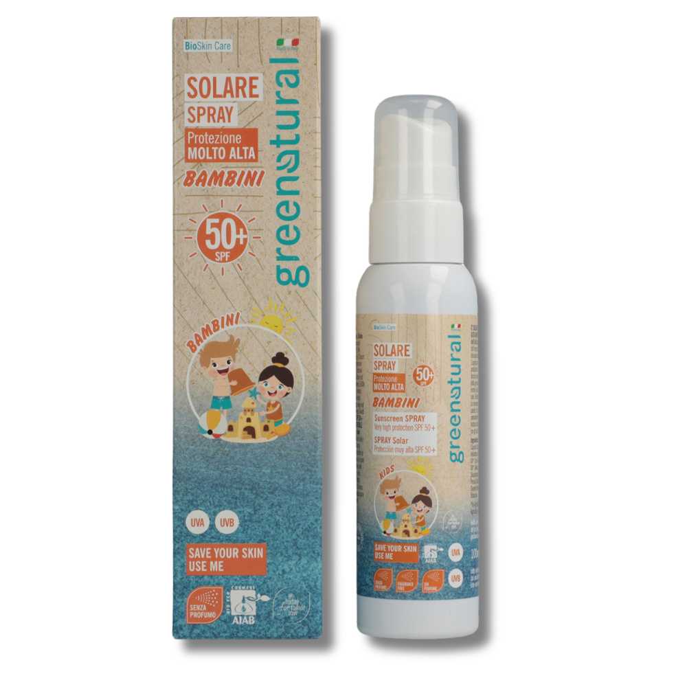 Solare Spray SPF 50+ Bambini 100 ml Greenatural