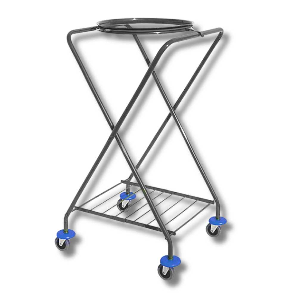 Carrello Portasacco a X Verniciato Bianco 1 pz