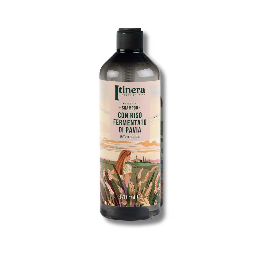 Shampoo Effetto Seta al Riso Fermentato di Pavia 370 ml Itinera