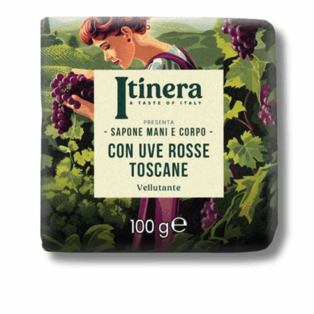 Sapone Solido Bio alle Uve Rosse Toscane 100 gr Itinera